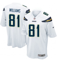 Men's Nike Los Angeles Chargers #81 Mike Williams Game White NFL Jersey
