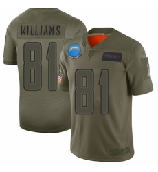 Youth Los Angeles Chargers #81 Mike Williams Limited Camo 2019 Salute to Service Football Jersey