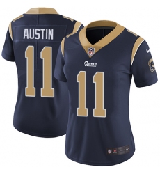 Women's Nike Los Angeles Rams #11 Tavon Austin Elite Navy Blue Team Color NFL Jersey