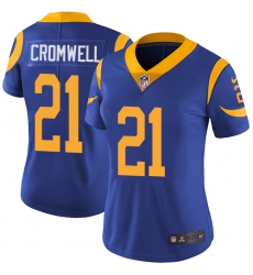 Women's Nike Los Angeles Rams #21 Nolan Cromwell Elite Royal Blue Alternate NFL Jersey