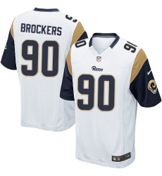 Men's Nike Los Angeles Rams #90 Michael Brockers Game White NFL Jersey