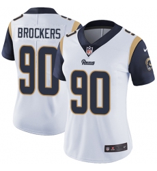 Women's Nike Los Angeles Rams #90 Michael Brockers Elite White NFL Jersey