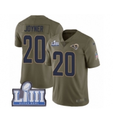 Men's Nike Los Angeles Rams #20 Lamarcus Joyner Limited Olive 2017 Salute to Service Super Bowl LIII Bound NFL Jersey