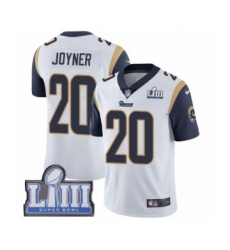 Youth Nike Los Angeles Rams #20 Lamarcus Joyner White Vapor Untouchable Limited Player Super Bowl LIII Bound NFL Jersey