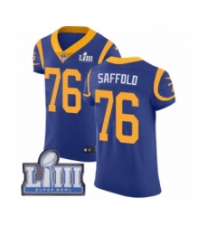 Men's Nike Los Angeles Rams #76 Rodger Saffold Royal Blue Alternate Vapor Untouchable Elite Player Super Bowl LIII Bound NFL Jersey