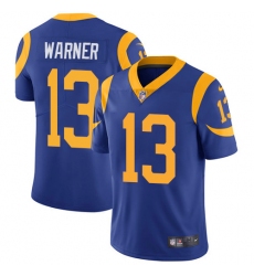 Men's Nike Los Angeles Rams #13 Kurt Warner Royal Blue Alternate Vapor Untouchable Limited Player NFL Jersey
