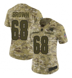 Women's Nike Los Angeles Rams #68 Jamon Brown Limited Camo 2018 Salute to Service NFL Jerseyy