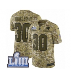 Youth Nike Los Angeles Rams #30 Todd Gurley Limited Camo 2018 Salute to Service Super Bowl LIII Bound NFL Jersey
