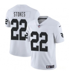 Men's Las Vegas Raiders #22 Eric Stokes White 2025 Vapor Football Stitched Jersey