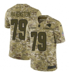 Youth Nike Los Angeles Rams #79 Rob Havenstein Limited Camo 2018 Salute to Service NFL Jers
