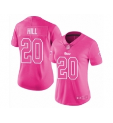 Women's Los Angeles Rams #20 Troy Hill Limited Pink Rush Fashion Football Jersey