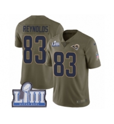 Youth Nike Los Angeles Rams #83 Josh Reynolds Limited Olive 2017 Salute to Service Super Bowl LIII Bound NFL Jersey