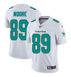 Youth Nike Miami Dolphins #89 Nat Moore Elite White NFL Jersey