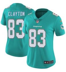 Women's Nike Miami Dolphins #83 Mark Clayton Aqua Green Team Color Vapor Untouchable Limited Player NFL Jersey