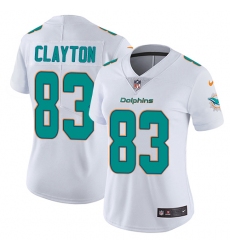 Women's Nike Miami Dolphins #83 Mark Clayton White Vapor Untouchable Limited Player NFL Jersey