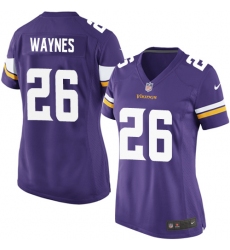 Women's Nike Minnesota Vikings #26 Trae Waynes Game Purple Team Color NFL Jersey