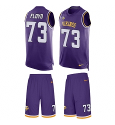 Men's Nike Minnesota Vikings #73 Sharrif Floyd Limited Purple Tank Top Suit NFL Jersey