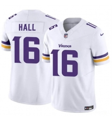 Men's Minnesota Vikings #16 Jaren Hall White 2023 F.U.S.E. Vapor Untouchable Limited Football Stitched Jersey