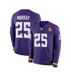 Youth Nike Minnesota Vikings #25 Latavius Murray Limited Purple Therma Long Sleeve NFL Jersey