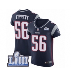 Men's Nike New England Patriots #56 Andre Tippett Navy Blue Team Color Vapor Untouchable Elite Player Super Bowl LIII Bound NFL Jersey