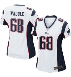 Women's Nike New England Patriots #68 LaAdrian Waddle Game White NFL Jersey