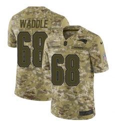Youth Nike New England Patriots #68 LaAdrian Waddle Limited Camo 2018 Salute to Service NFL Jersey