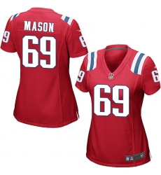 Women's Nike New England Patriots #69 Shaq Mason Game Red Alternate NFL Jersey
