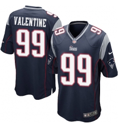 Men's Nike New England Patriots #99 Vincent Valentine Game Navy Blue Team Color NFL Jersey