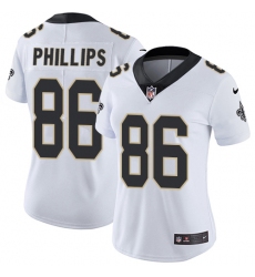 Women's Nike New Orleans Saints #86 John Phillips Elite White NFL Jersey