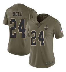 Youth Nike New Orleans Saints #24 Vonn Bell Limited Olive 2017 Salute to Service NFL Jersey