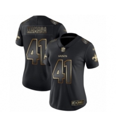 Women's New Orleans Saints #41 Alvin Kamara Black  Gold Vapor Untouchable Limited Football Jersey