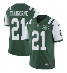 Youth Nike New York Jets #21 Morris Claiborne Elite Green Team Color NFL Jersey
