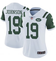 Women's Nike New York Jets #19 Keyshawn Johnson Elite White NFL Jersey