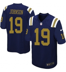 Youth Nike New York Jets #19 Keyshawn Johnson Elite Navy Blue Alternate NFL Jersey