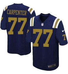 Men's Nike New York Jets #77 James Carpenter Game Navy Blue Alternate NFL Jersey
