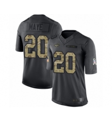 Youth New York Jets #20 Marcus Maye Limited Black 2016 Salute to Service Football Jersey