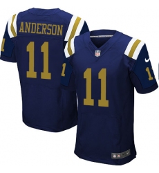 Men's Nike New York Jets #11 Robby Anderson Elite Navy Blue Alternate NFL Jersey
