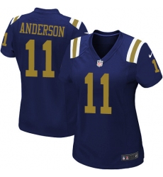 Women's Nike New York Jets #11 Robby Anderson Elite Navy Blue Alternate NFL Jersey