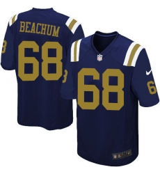 Men's Nike New York Jets #68 Kelvin Beachum Game Navy Blue Alternate NFL Jersey