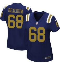 Women's Nike New York Jets #68 Kelvin Beachum Elite Navy Blue Alternate NFL Jersey