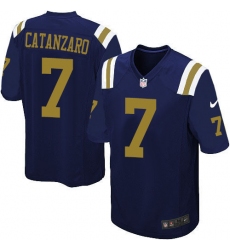 Men's Nike New York Jets #7 Chandler Catanzaro Game Navy Blue Alternate NFL Jersey