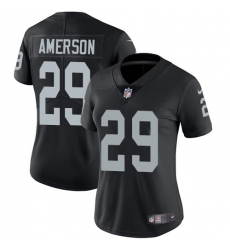 Women's Nike Oakland Raiders #29 David Amerson Elite Black Team Color NFL Jersey