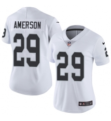 Women's Nike Oakland Raiders #29 David Amerson Elite White NFL Jersey