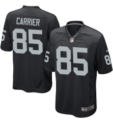 Men's Nike Oakland Raiders #85 Derek Carrier Game Black Team Color NFL Jersey
