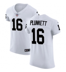 Men's Nike Oakland Raiders #16 Jim Plunkett White Vapor Untouchable Elite Player NFL Jersey