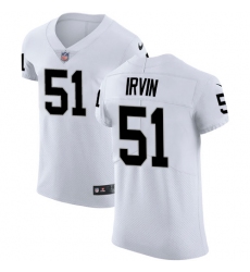 Men's Nike Oakland Raiders #51 Bruce Irvin White Vapor Untouchable Elite Player NFL Jersey