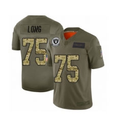 Men's Oakland Raiders #75 Howie Long Olive Camo 2019 Salute to Service Limited Football Jersey