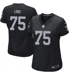 Women's Nike Oakland Raiders #75 Howie Long Game Black Team Color NFL Jersey