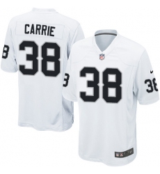 Men's Nike Oakland Raiders #38 T.J. Carrie Game White NFL Jersey