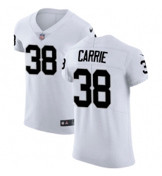 Men's Nike Oakland Raiders #38 T.J. Carrie White Vapor Untouchable Elite Player NFL Jersey